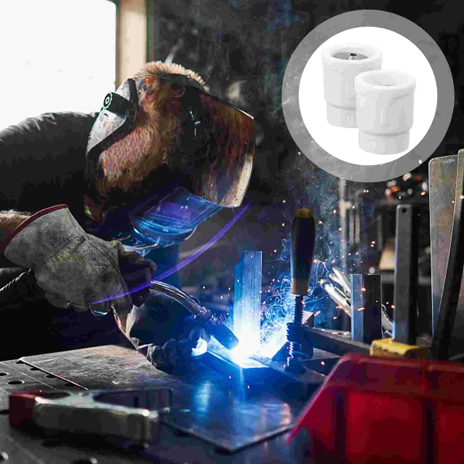 

2 Pcs Shield Cup Welding Torch For TIG Accessories Gas Ceramic Cups Ceramics Lens