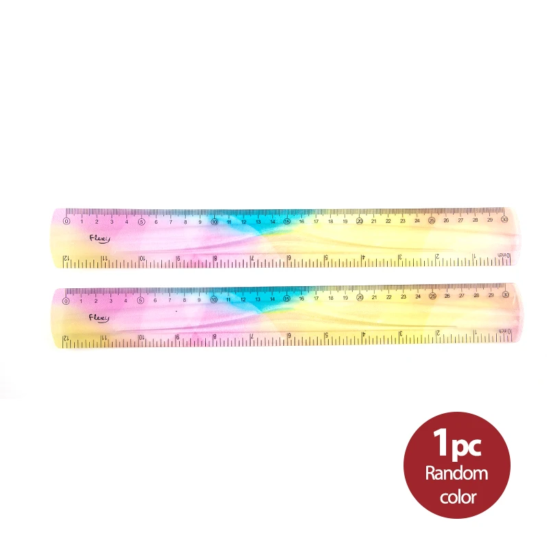 Plastic Ruler Turquoise Color Exercise Dowel AIEX Flexible Rulers 8 Pack - 12 Inch S 4 Colors Soft ...