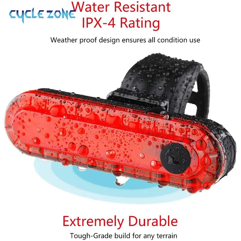 USB Rechargeable LED Bike Tail Light - Bright Rear Safety Light