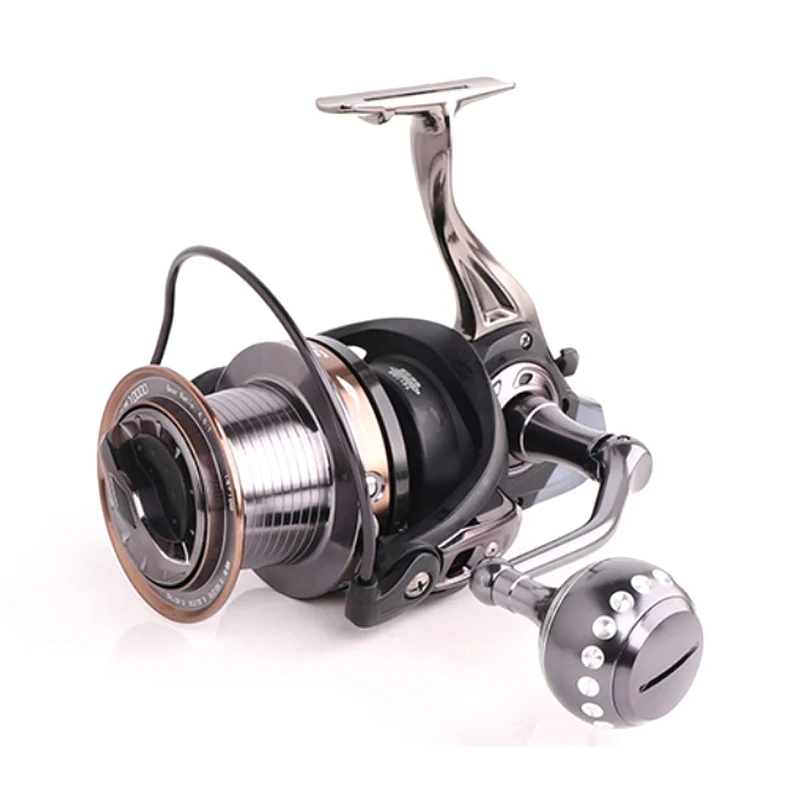 2022 New 9000-12000 Series 14+1BB Metal Spool Distant Fishing Reel 4.0:1  Saltwater Spinning Wheel Fishing Tackle