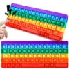 Keyboard Push Bubble Fidget Sensory Toys Rainbow Popping Silicone Game Toy Anxiety & Stress Reliever Autism Toy for Kids and Adu 1