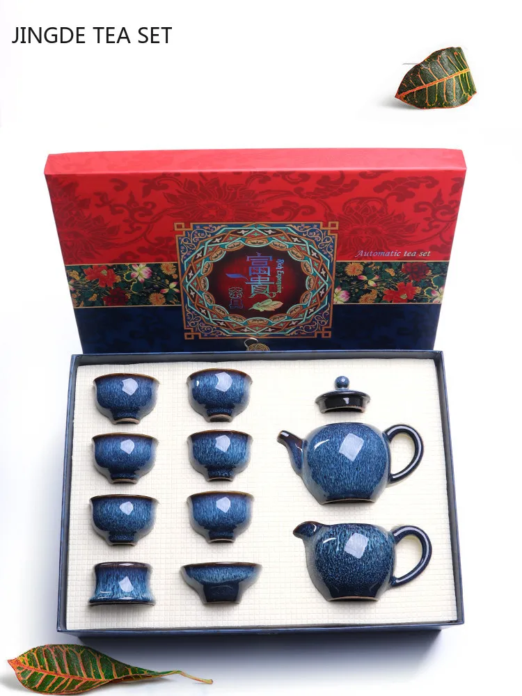 Retro Kiln Transformed Ceramic Tea Pot Set Handmade Filter Teapot