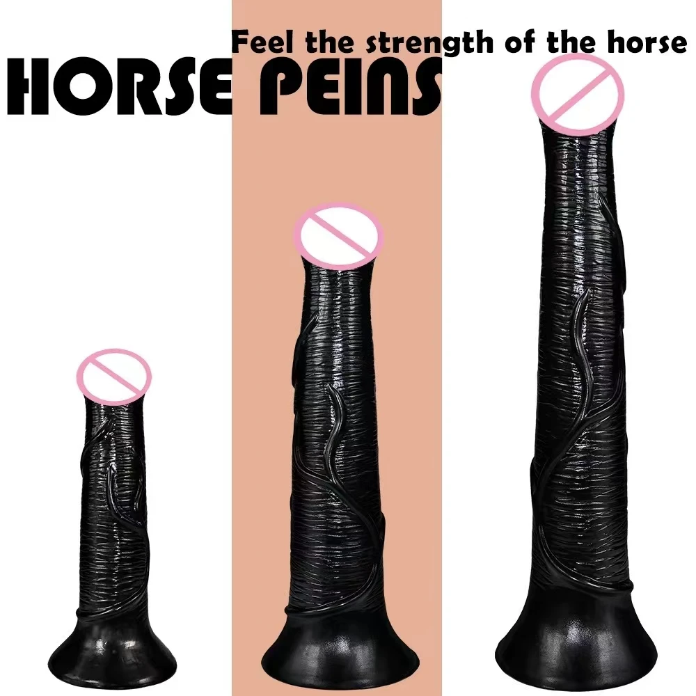 40CM Long Horse Dildo Realistic Penis Cock Animal Dildo With Suction Cup Huge Sex Toys For Female Masturbator Anal Toys for Men