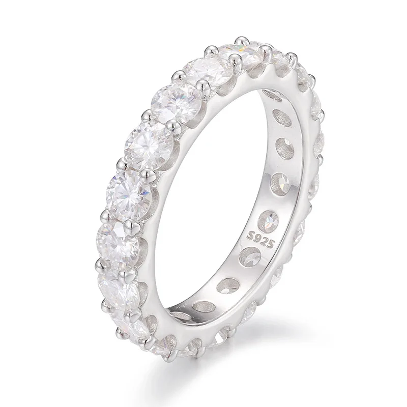 

Мужские и женские кольца из серебра 925 пробы, с муассанитом 0,3 карата