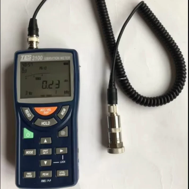 TES-3100 portable vibration instrument Displacement velocity acceleration vibration measurement instrument 6