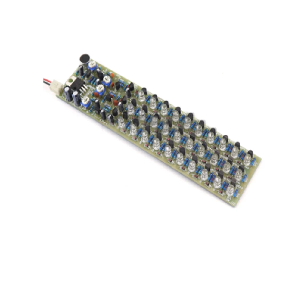 

DIY Kits Voice Control Indicator Level 3 Sections 10 Point Indicating LED Red/Blue/Green Electronic Production Kit
