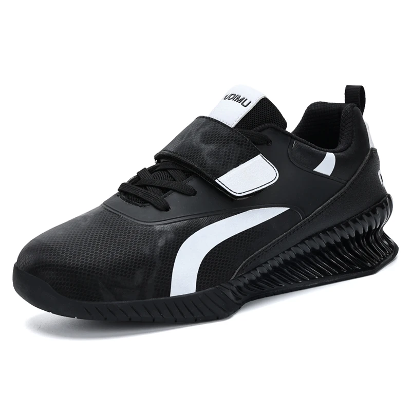

Новинка 2024, мужская обувь для приседаний, черные, белые кроссовки для улицы, Мужская обувь для тяжелой атлетики, мужская кожаная Спортивная прочная обувь