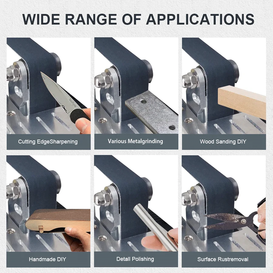 533x30mm Multi-Function Mini Micro Sander Grinding Electric Small Belt Sander DIY Benchtop Stand Home Knife Sharpening Machine