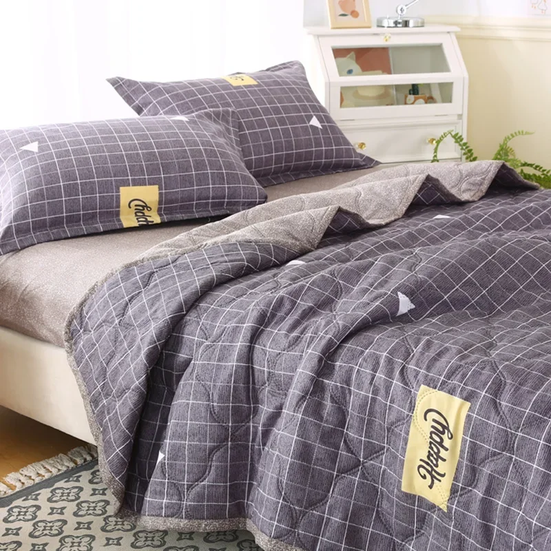 Summer Quilt Summer Quilt Set Bed Comforter Summer Thin Air-condition Quilt Queen King Size Cooling Quilted Blanket Home Single Double Lightweight Comforter Bed Bedspread