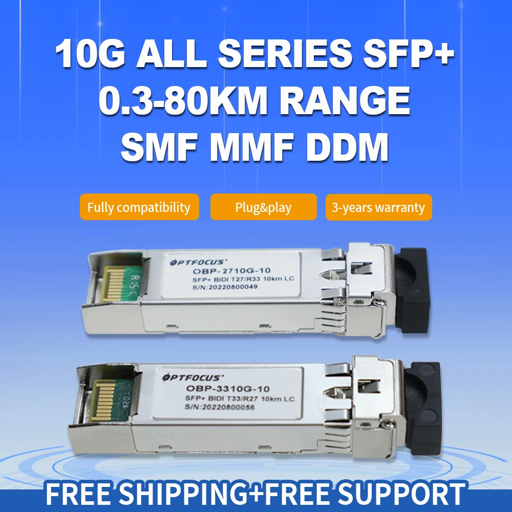 Optfocus 10g Sfp Plus Transceiver Ddm Single Mode Multi Mode Fiber