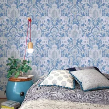 

Southeast Asian Animals Wallpaper for Bedroom Elephant Pattern Wall Paper Living Room TV background Mural Home Decor