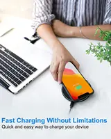 Chargeur sans fil 50W pour iPhone 14 15 16 17 Pro Xs Max Mini X Xr, support de charge rapide à induction pour Samsung S25 S26 S8 S9 S10 Note 2
