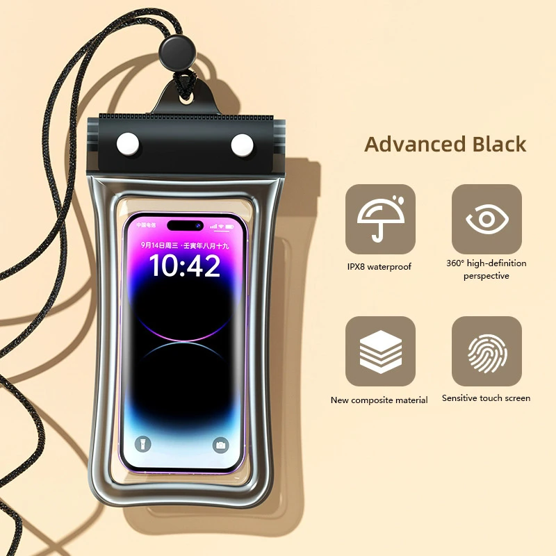 Universal Floating Waterproof Phone Protector Bag - Outdoor Airbag Swimming Cover