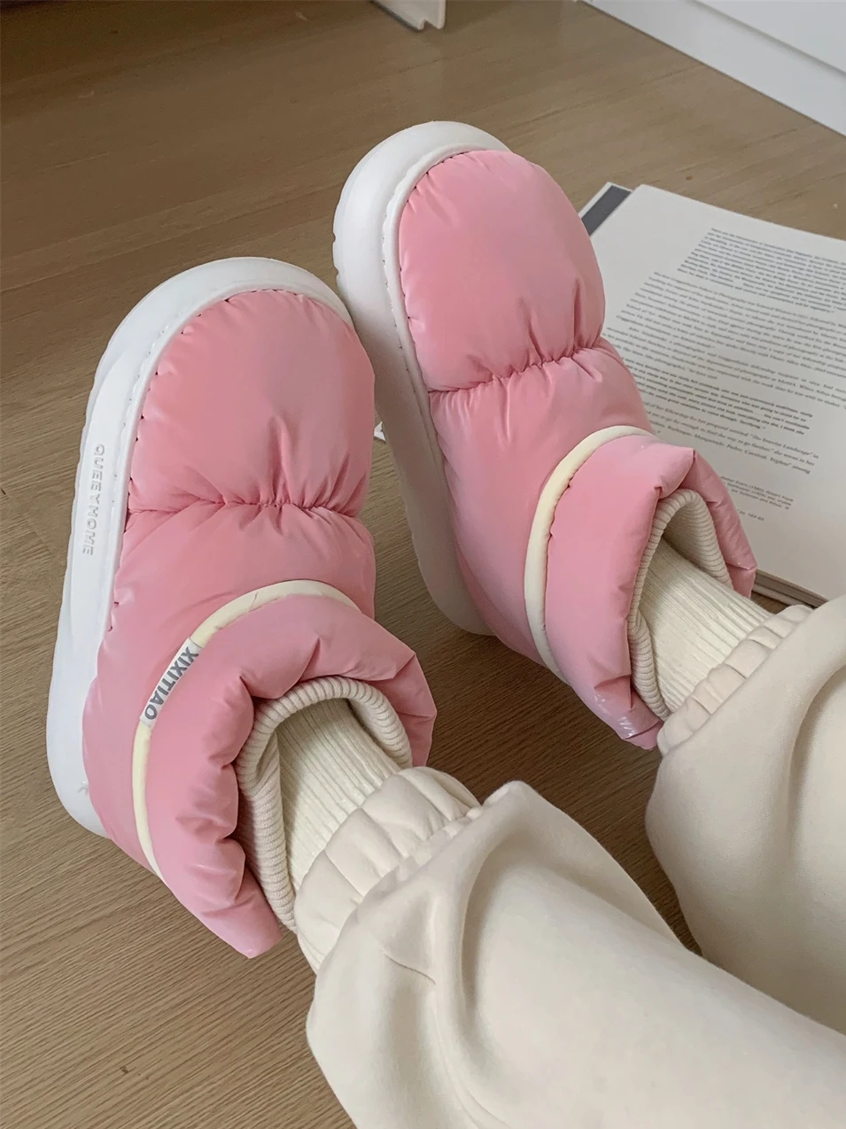 Women's Snow Boots Versatile Fashion Plush And Thick Insulation Waterproof Man Cotton Shoes Couple Winter Boots