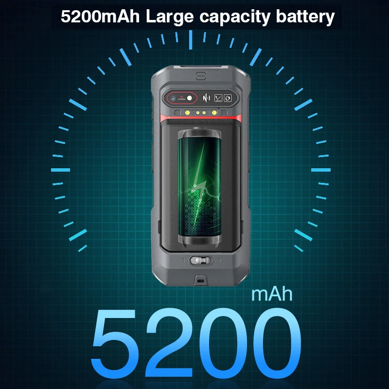 Android 13 6+64GB PDA Data Collector Terminal 1D 2D Barcode Scanner NFC 5200mAh 5.5inch Inventory Machine MTK6769 Google Wifi BT