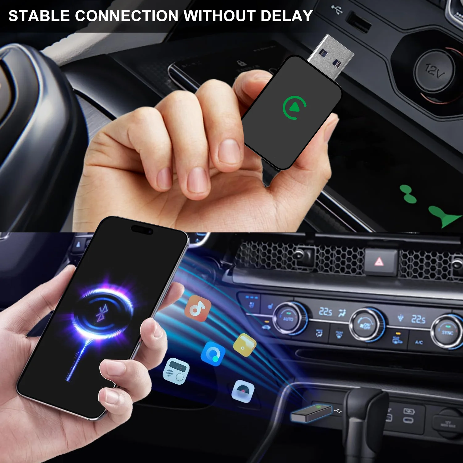 Wireless CarPlay Android Auto Adapter for Cars