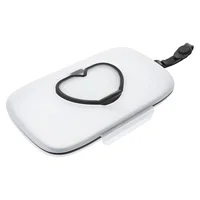 Wipes Dispenser Portable Wipe Holder Baby Adult Reusable Baby Wipe Pouch Box Case Heart Shaped Lid Refillable Wipe Container 1