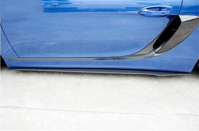 For Porsche Boxster 981 2013-2016 Real Carbon Fiber Front Lip Rear Diffuser Body Side Skirt Kit Vent Cover Trunk Spoiler Refits - - Racext 57