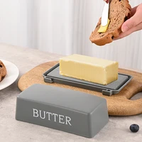 Boîte de récipient au beurre et au fromage ; Stockage au comptoir ; livré avec couvercle et couteau pour un rangement facile au réfrigérateur 3