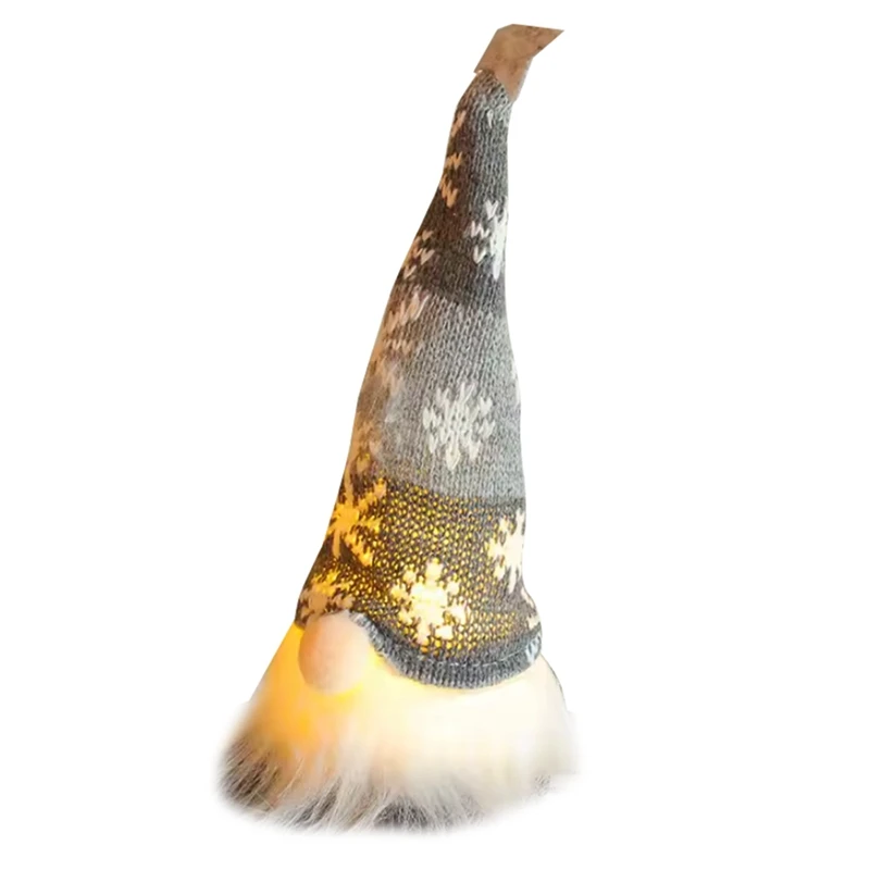 

Gnome Christmas Doll With Lights Rudolph Doll Luminous Dwarf Ornaments For Home Xmas New Year Gifts