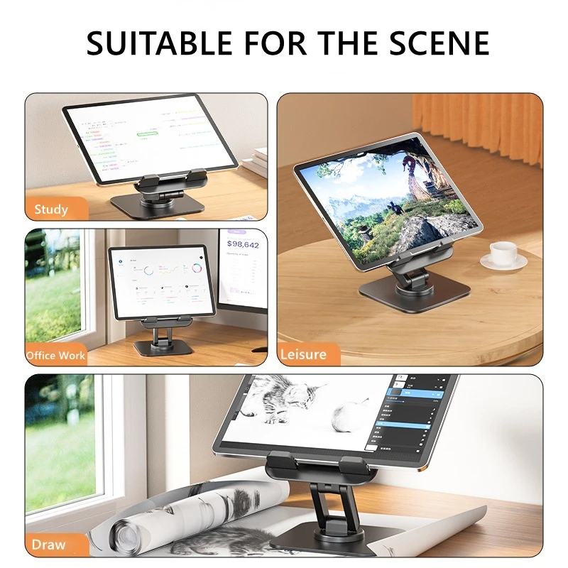 360° Rotating Foldable Tablet and Phone Desktop Stand