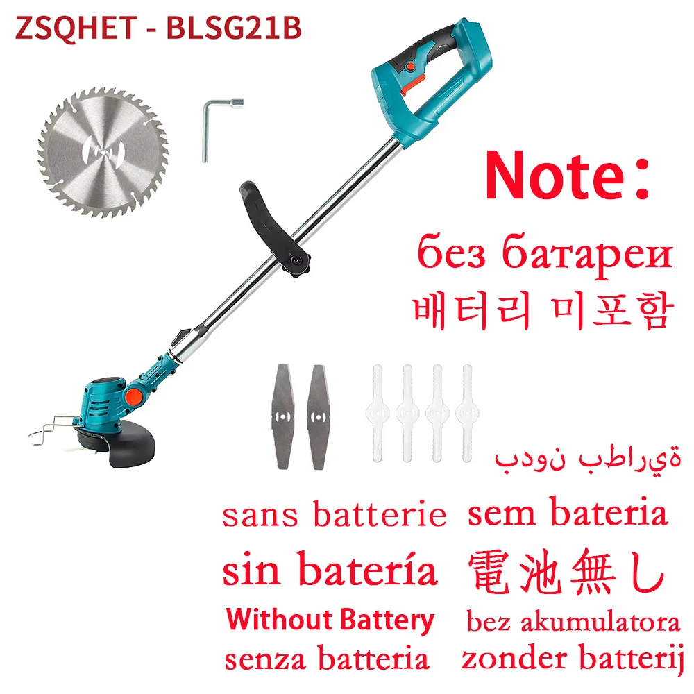 Abeden Electric Lawn Mower for Makita 18V Grass Trimmer Cordless Brush Auto Release String Cutter Power Household Garden Tools