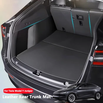 For Tesla Model Y Juniper Trunk Mat Full Coverage Trunk Both Side Guards Seat Backrest Protective Pad Cargo Liner Anti Dirty Mat 1