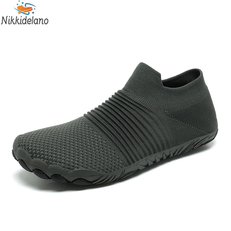 Unisex Wider Shoes Men Woman Shoes Breathable Man Barefoot Wide-toed Shoes Mesh Loafers Brand Dad's Loafers Lady Soft Sneakers