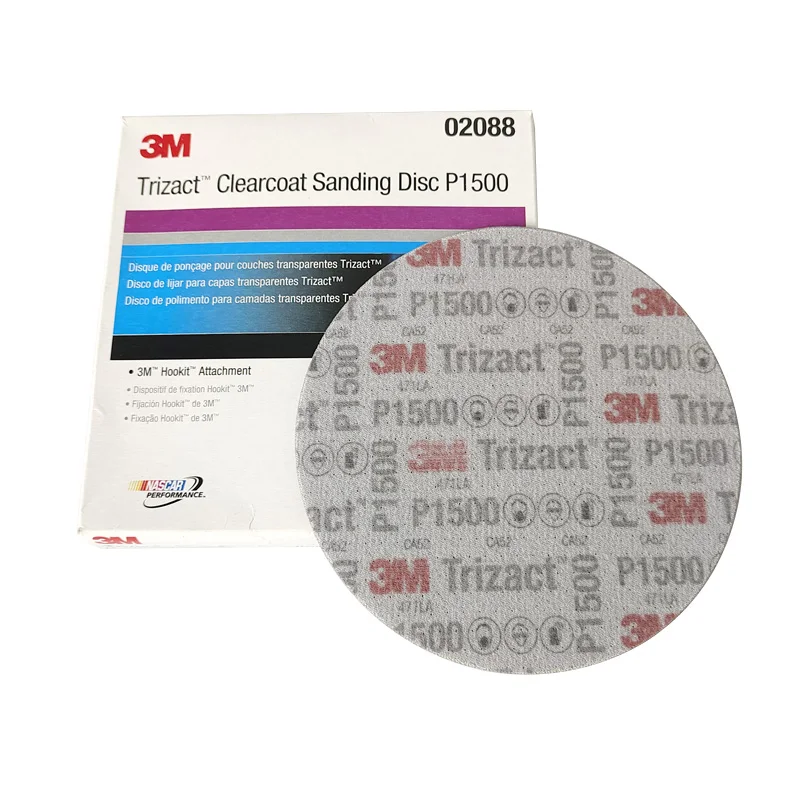 3M02088ClearcoatSandingDiscP15006Inch150mmRoundSelfadhesive