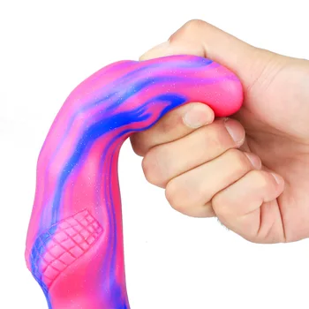 Soft Dildo Silicone Animal Wolf Dildo Colorful Realistic Dog Penis Sex Toys for Women Lesbian Knotted Dildos Sex Shop 5