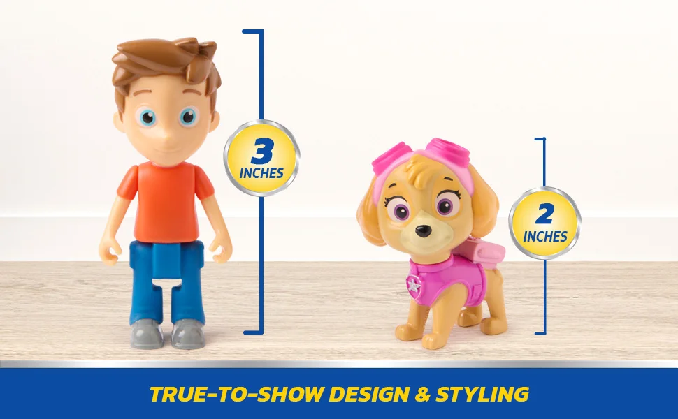 100% genuino Paw Patrol capitán turbo Mayor Goodway Chickaletta Humdinger Danny Yumi conjunto de figuras de acción niños