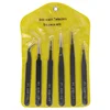 6 Pieces Per Set Anti-static Stainless Steel Tweezers Tool for Eyelash Extension Supplies Makeup Tools 6