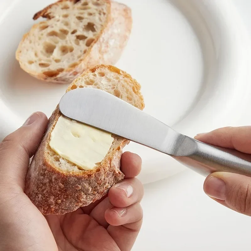 1/6PCS Stainless Steel Butter Cutter Cheese Knife Bread Jam Spreaders Wipe Multifunctional Western Food Tableware Kitchen Gadget Butter Knife Cheese Knife