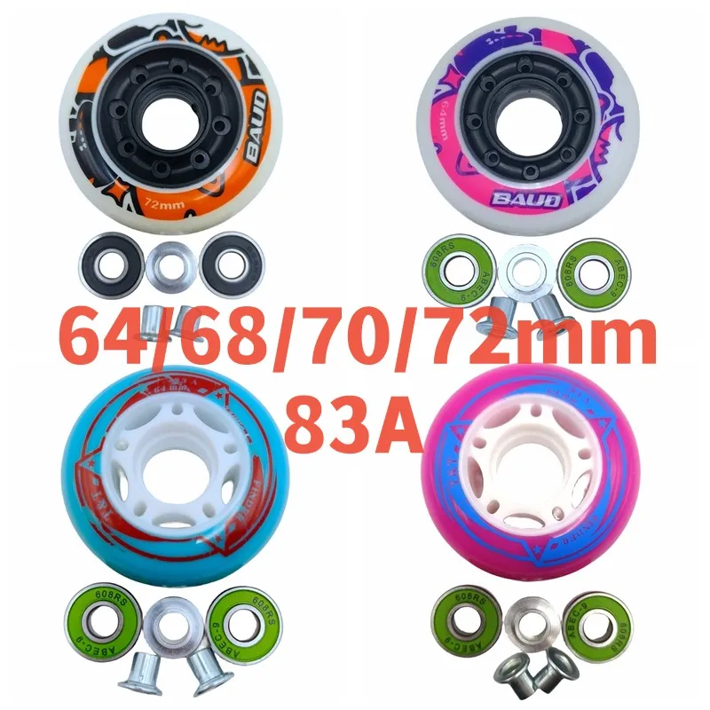 JCCHT Inline-Skate Räder 92A - 72/76/80 Mm Outdoor Roller Hockey Ersatzräder