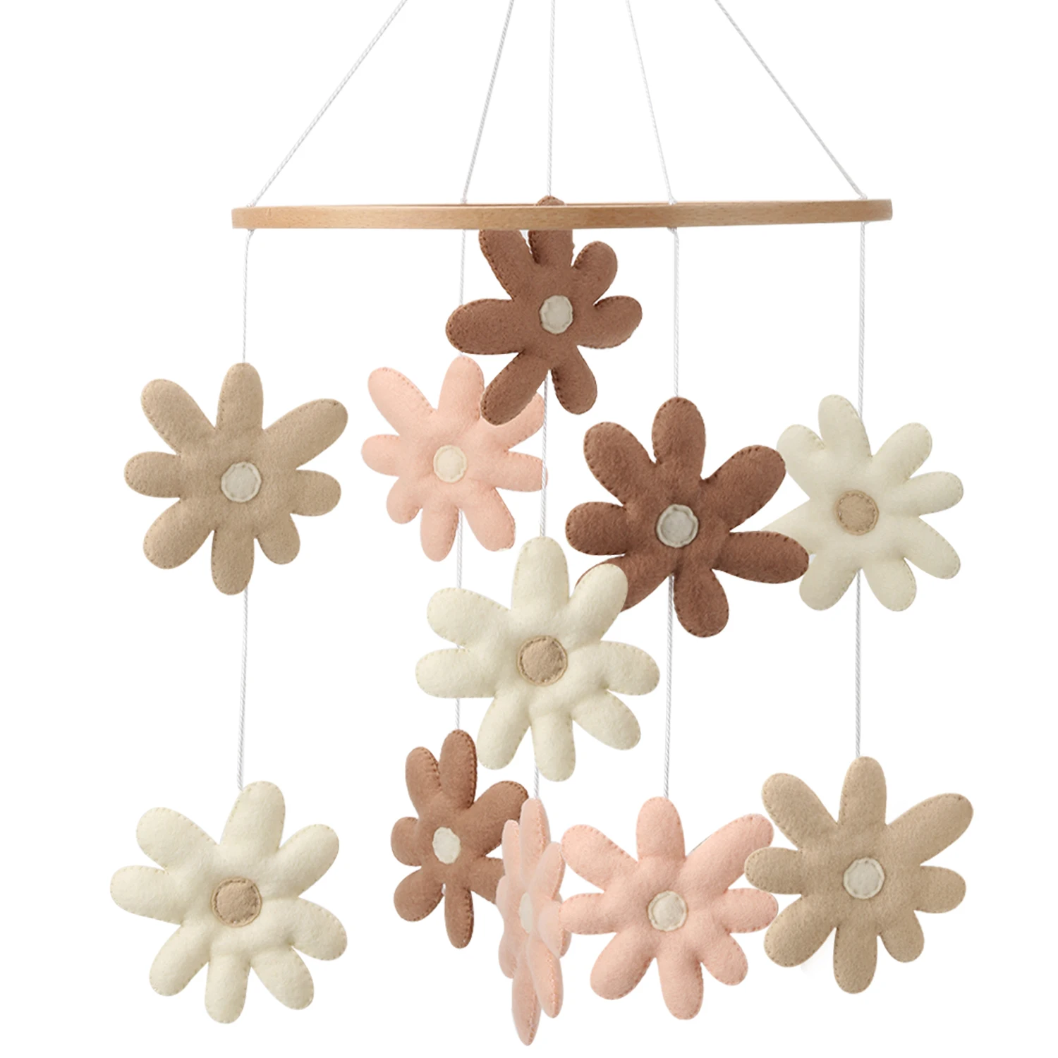 Rose Floral Baby Mobile Crib Mobile Arm Handmade Floral Baby Crib