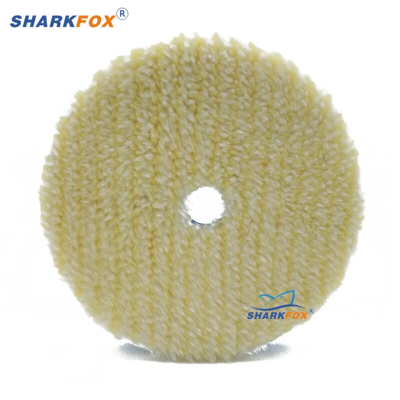 Sharkfox 5Pcs 5"(125mm) Car Sponge Wool Polishing Pads Set for DA/RO/GA er Polisher ing Waxing