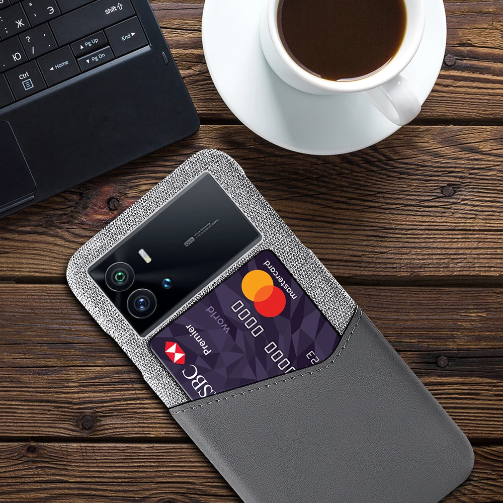 Elegant Business Card Slot Phone Cover Case with Bumper Protection and Sleek Design