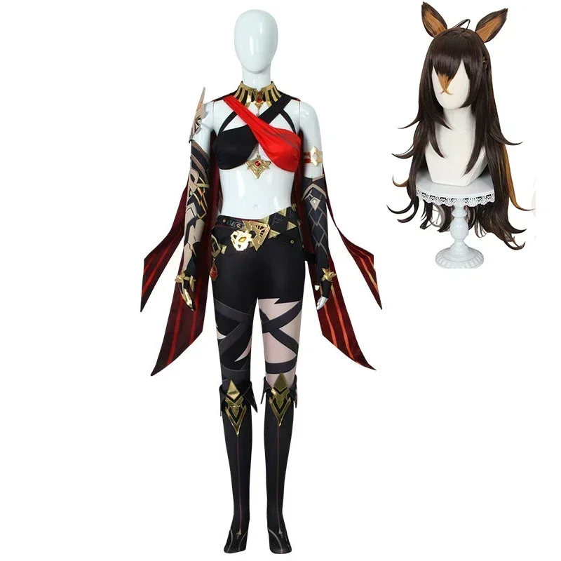 

Genshin Impact Dehya Cosplay Costume Game Genshin Impact Dehya Wig Women Cosplay Halloween Woman Costume Outfit