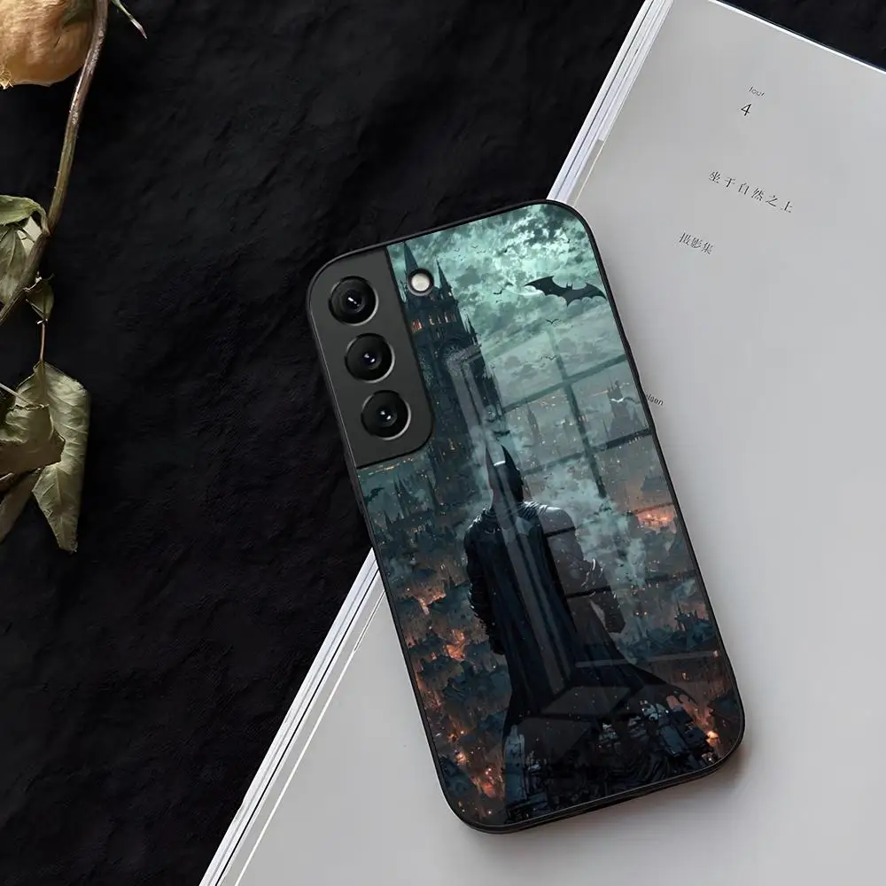 Elegant Batman Logo Glass Phone Case - Premium Protective Cover