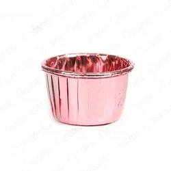 Gold Foil Silver Muffin and Cupcake Liner Set - 50-Pack Premium Cake Wrappers - Large 5039mm (Foiled rose gold)