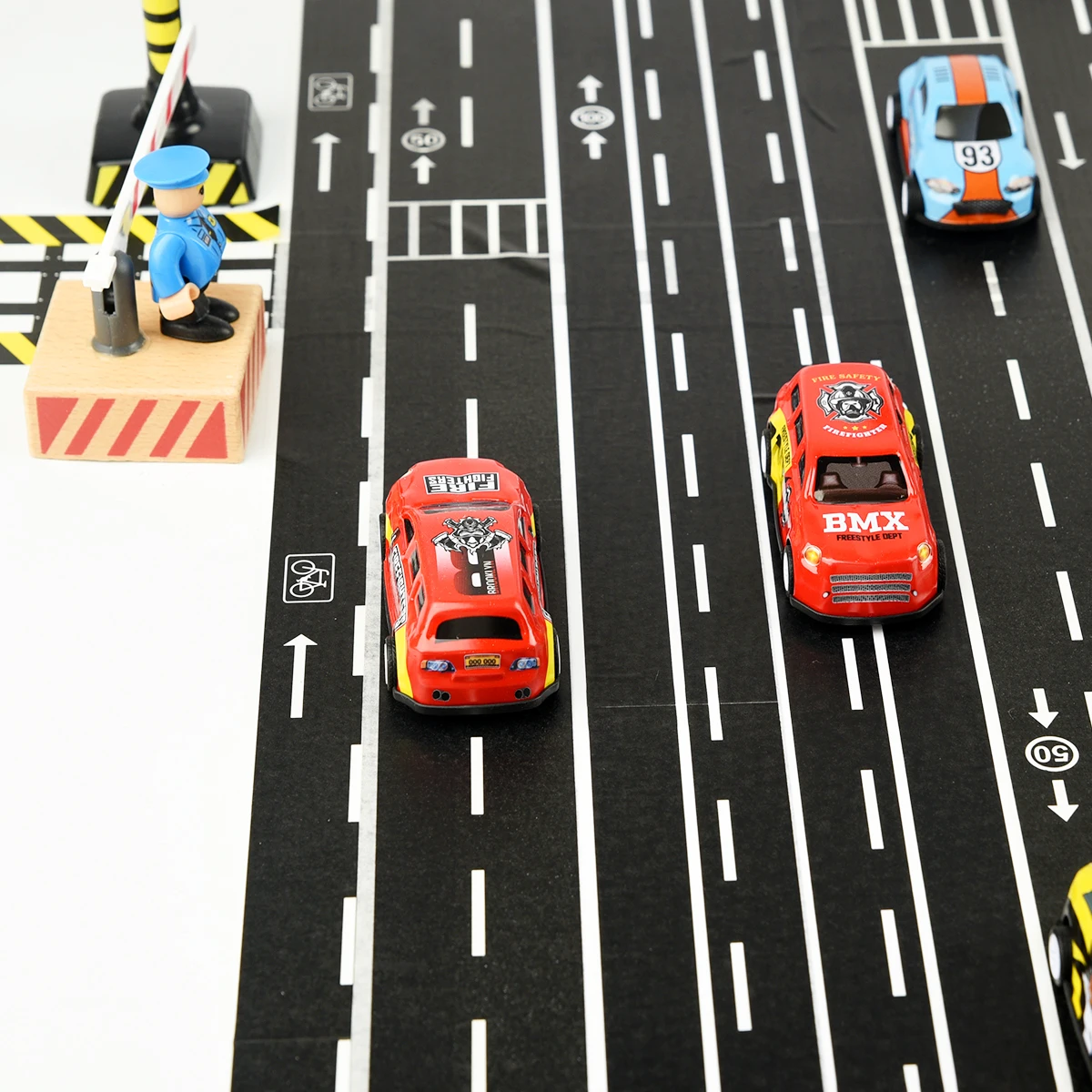 철도 고속도로 교통 도로 디자인 종이 Washi 테이프 DIY 접착 스티커 라벨 어린이 장난감 경주