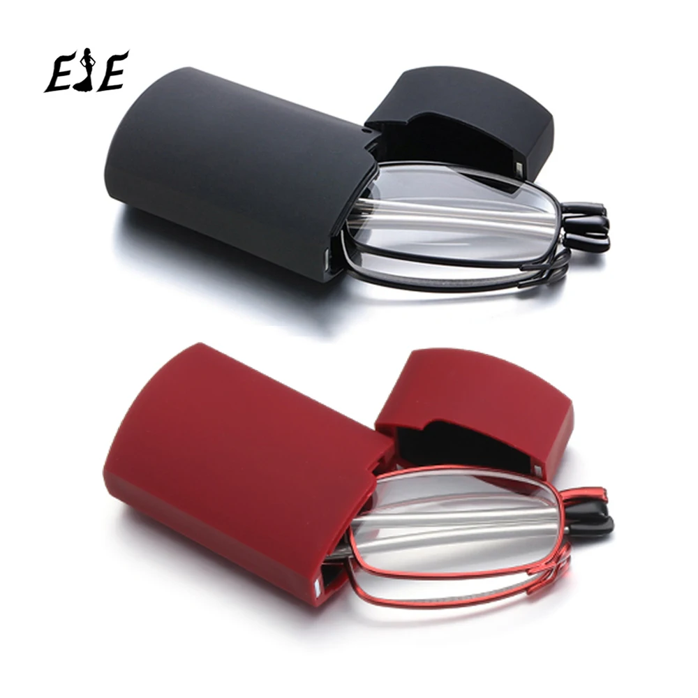 Folding Reading Glasses with Case Women Men Lightweight Mini Presbyopic Eyeglasses Portable Ultralight Small Hyperopia Eyewear