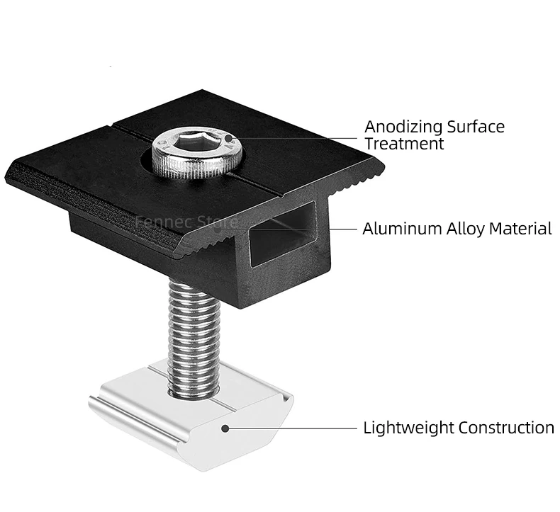 Bevestiging zonnepaneel: 10 stuks aluminium zonnepaneelhouder 30 mm, montagebeugel Z-zonnepaneel voor camper fotovoltaïsch paneel plat dak, met moeren en bout