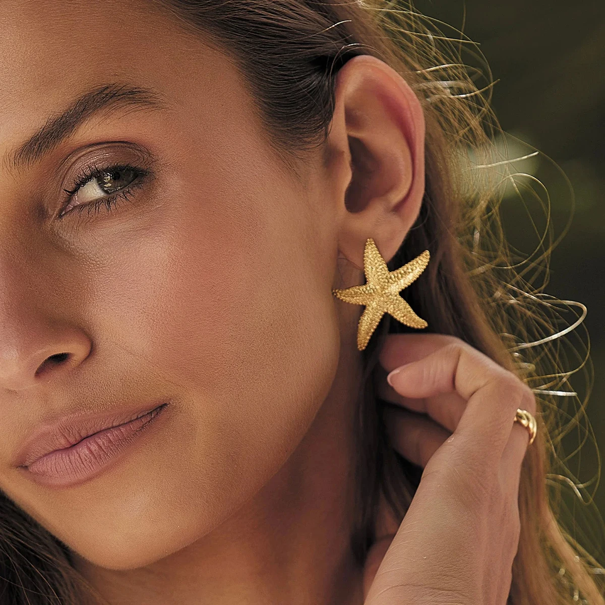 Yori Chic Stainless Steel Geometric Starfish Earrings Metal High Quality Fashion Statement Jewelry Women 2