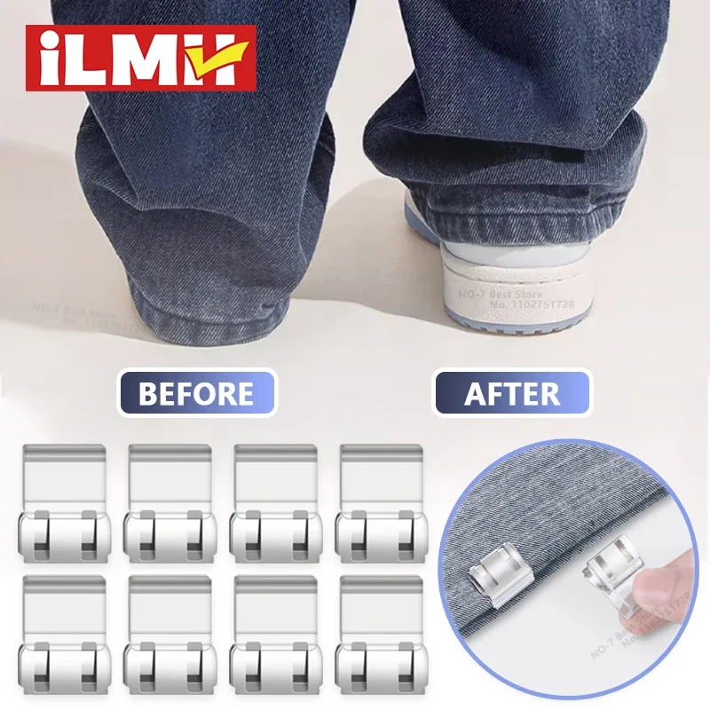 바지 밑단 클립, 다리 흘러내림 방지 고정 클립, 조절 가능한 의류 밑단 클립,..