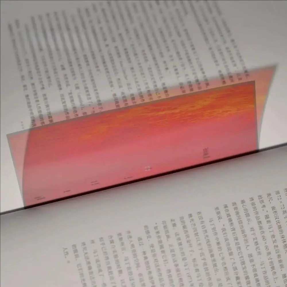 Ocean Theme Translucent Bookmark - Elegant Literary Ornament