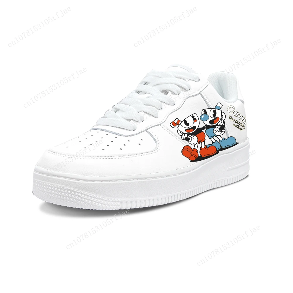 Cupheads Shoes AF Basketball Mens Womens Teenager Cartoon High Quality Running Sports Flats Force Sneakers Custom Made Shoes 3
