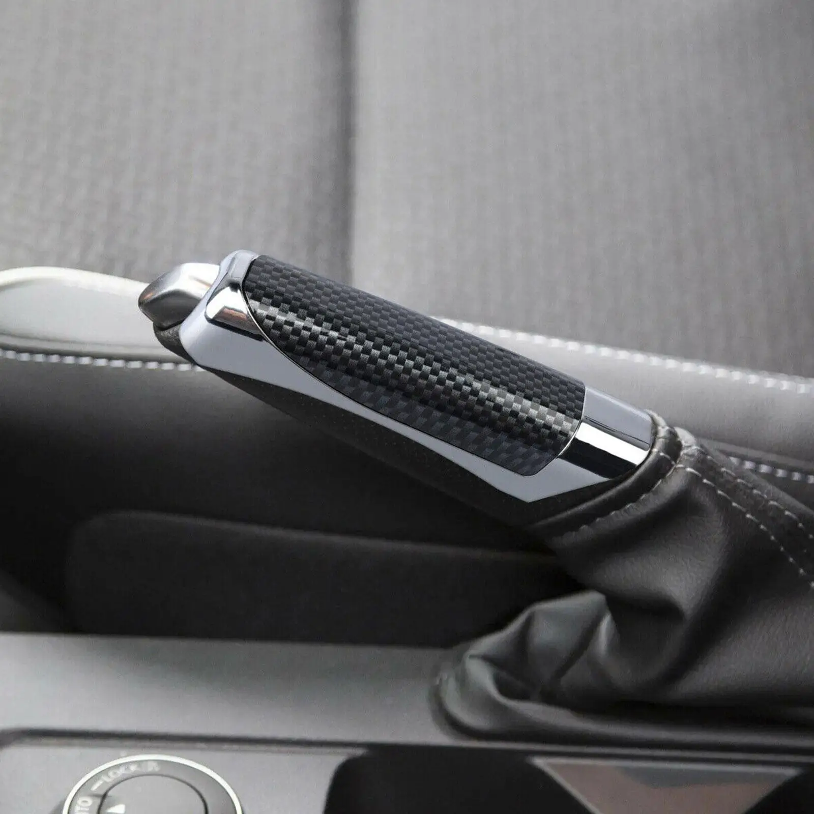 Hand Brake Cover Car Interior Accessories Black Carbon Fiber Handbrake Cover SUV Car Hand Brake Protector Decor Cover Auto Accessories