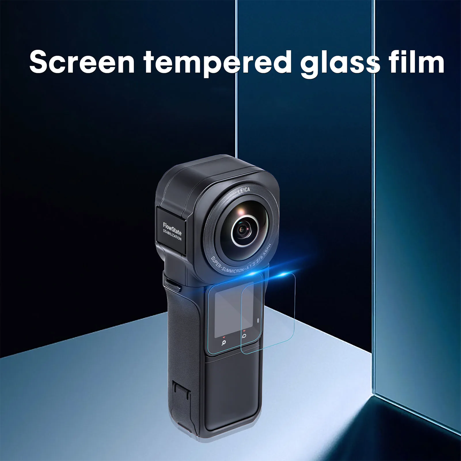 카메라 LCD 필름 템퍼 스크린 보호대, 360 카메라 ONE RS R 트윈 에디션, Insta 360 ONE RS 4k 카메라 렌즈