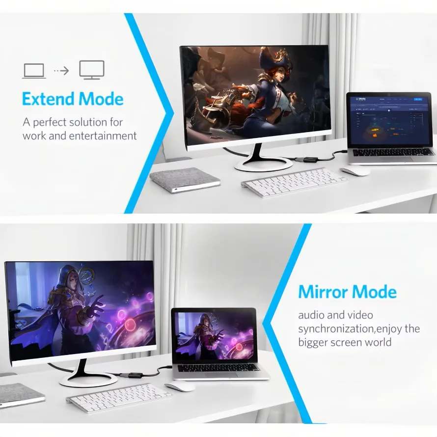 Adattatore Mini DP a HDMI compatibile, convertitore da Thunderbolt a HDMI 4K compatibile per MacBook, Surface, laptop, TV, monitor, proiettore - immagine 6
